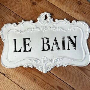 Cost Plus World Market White and Black Wall Decor Sign